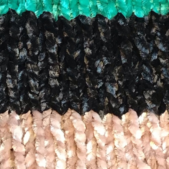 Stylish Multicolor Knit Chenille Beanie - Picture 3 of 6